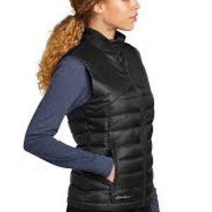 Eddie Bauer Women's Quilted Down Black Vest Sz S